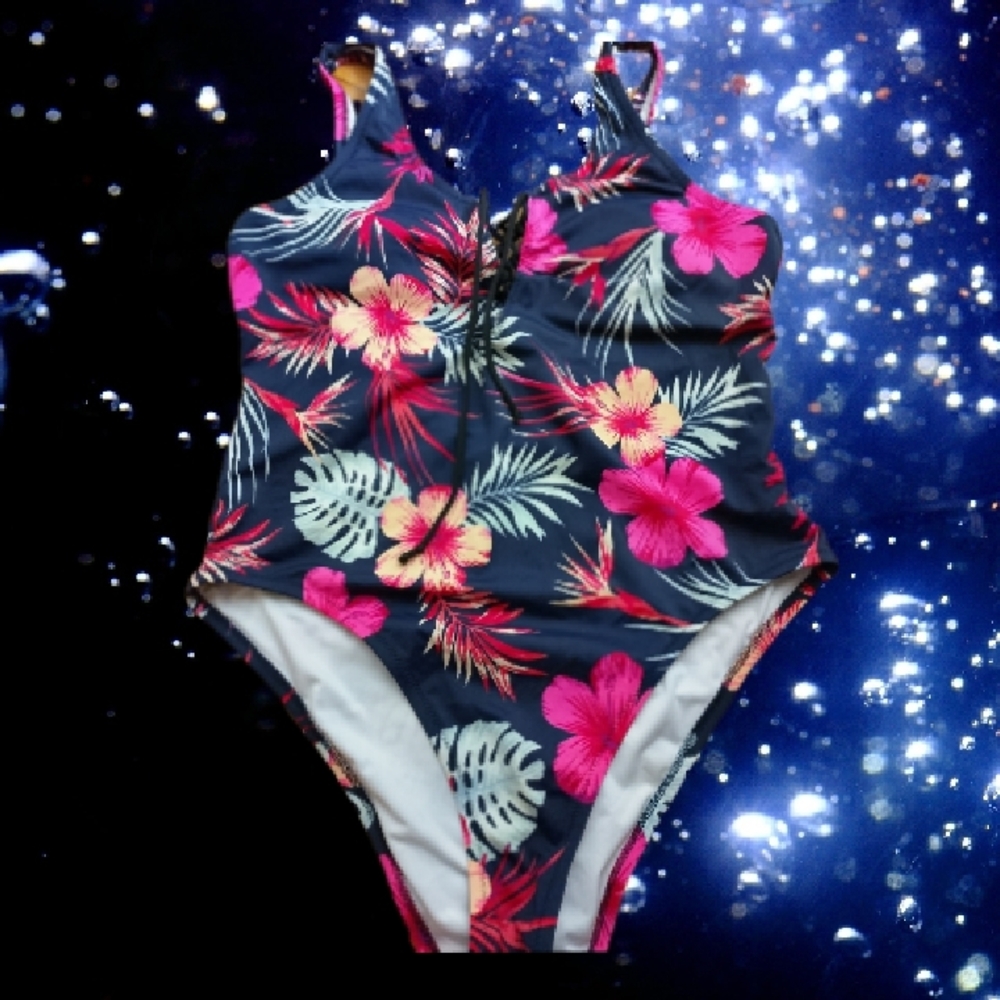 PINK Victoria's Secret Tropical Floral Swimsuit (Large)